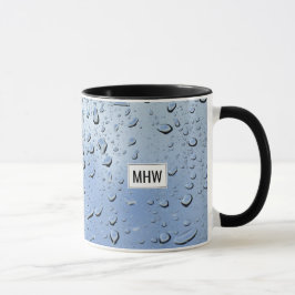 "Raindrops" anpassningsbar monogram mugg