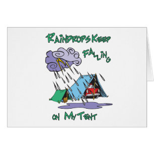 Raindrops Camping Hälsningskort