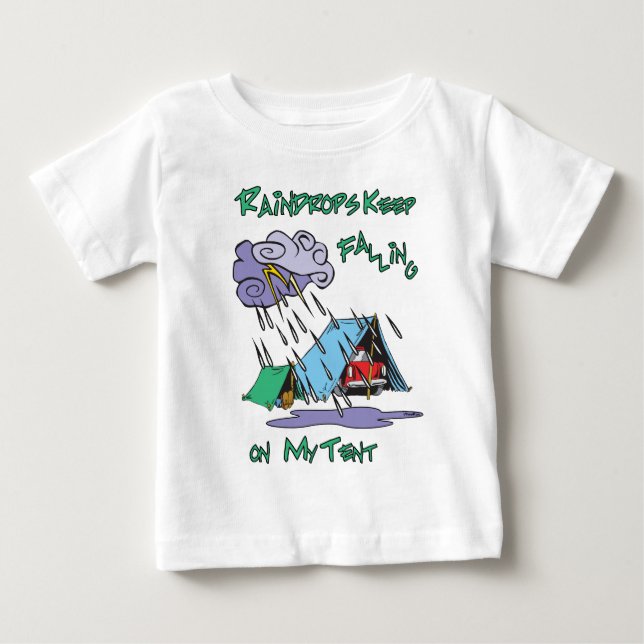 Raindrops Camping T-shirt (Framsida)