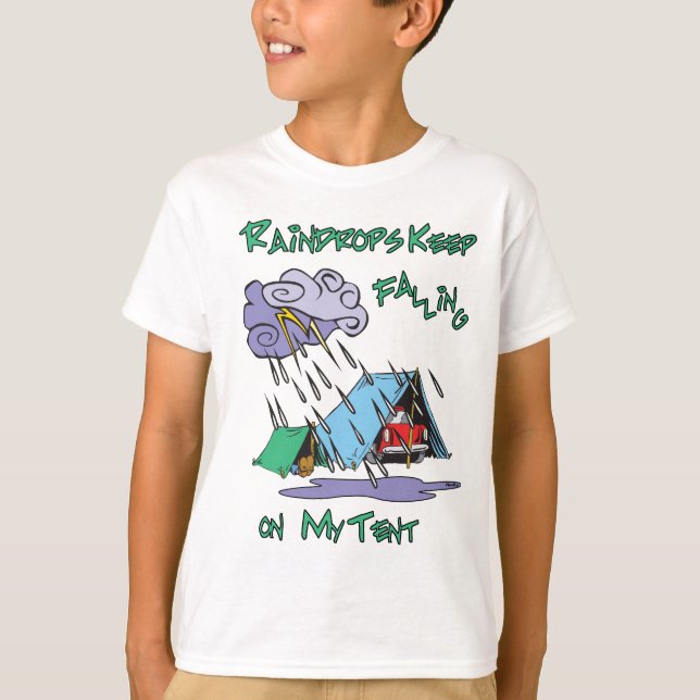 Raindrops Camping T-shirt (Framsida)