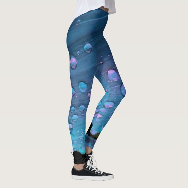 Raindrops Closeup, Spacey Blues 2 Leggings (Höger)