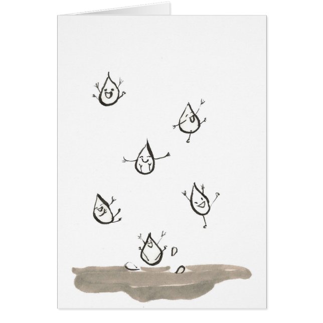 Raindrops Hälsningskort (Framsidan)