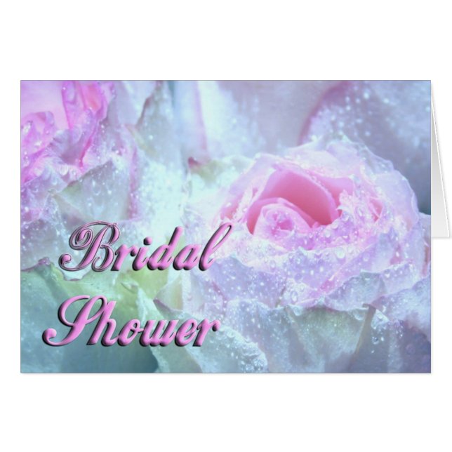 Raindrops på pastellfärgade rosor, vit, gul ros hälsningskort (Framsidan Horizontal)