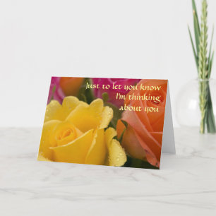 Raindrops på ro som är tänkande av dig, Card Kort