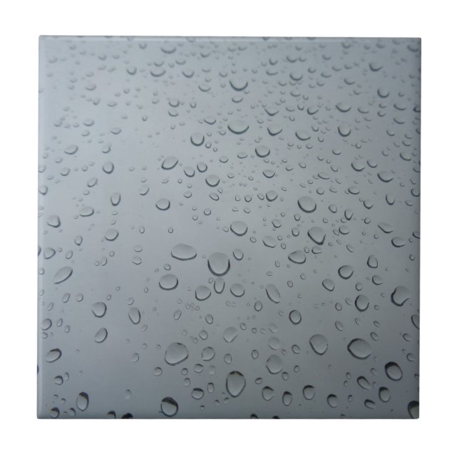 Raindrops vatten tappar, det regniga fönstret som kakelplatta (Framsidan)