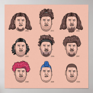 Rainer Drachenlord Winklers 9 ansikte Poster