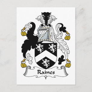 Raines Family Crest Vykort