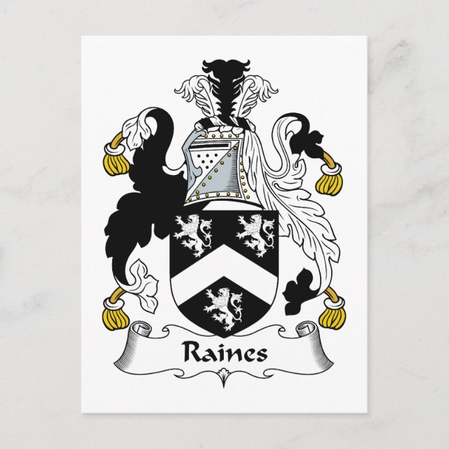 Raines Family Crest Vykort (Framsida)