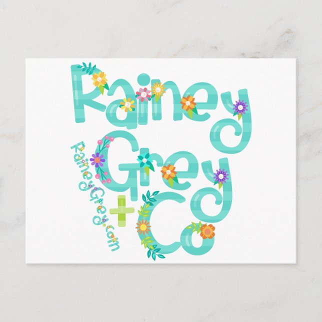 RAINEY GRÅTT + CO [logotyp 6] Vykort (Framsida)