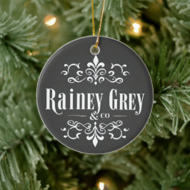 Rainey Grey + Co logotyp [4] Julgransprydnad Keramik