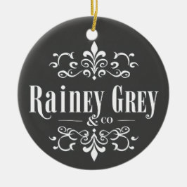 Rainey Grey + Co logotyp [4] Julgransprydnad Keramik