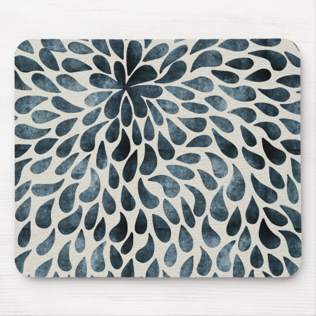 Rainfall Fractal Mönster i Nature Rain Art Patte Musmatta (Framsidan)