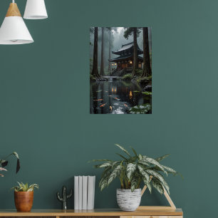 Rainfall Reverie - Gömt Temple-Poster Poster