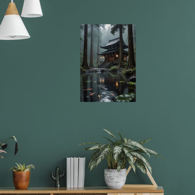 Rainfall Reverie - Gömt Temple-Poster Poster (Vardagsrum 1)