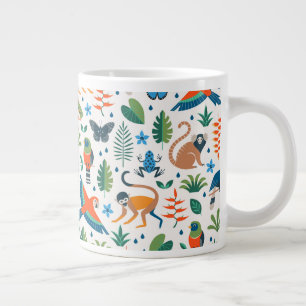 Rainforest Animal Mönster Jumbo Mugg