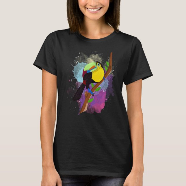 Rainforest Animal Tropical Bird Wildlife Colorful T Shirt (Framsida)