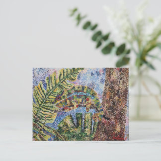 Rainforest Chameleon Paded Postcard Vykort