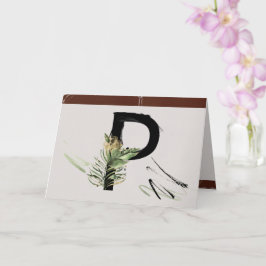 Rainforest Embellated Pavisserligen Brev P Monogra Kort