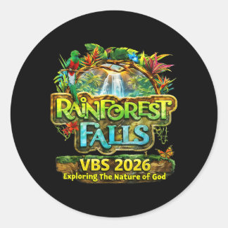 Rainforest Falls Vbs 2026 Utforska Naturen Hos Runt Klistermärke