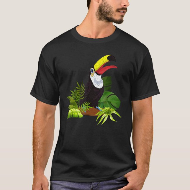 Rainforest Löv Tropical Animal Zoo Bird Exotic T Shirt (Framsida)