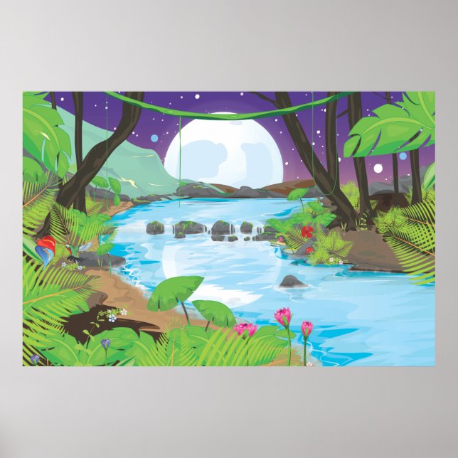 Rainforest River Poster (Framsidan)