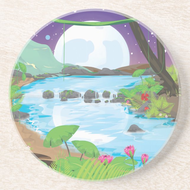 Rainforest River Underlägg Sandsten (Framsidan)