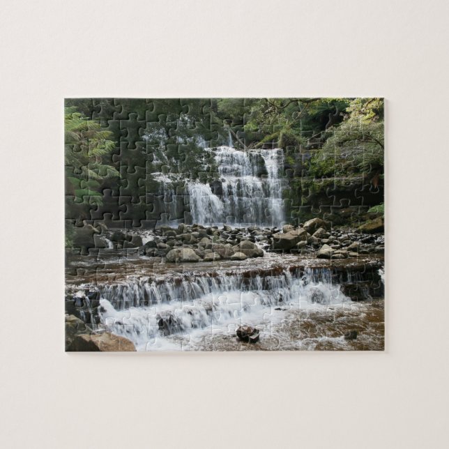 Rainforest Waterfall - Jigszle Puzzle Pussel (Horisontell)