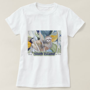 RainforestSloth i trädT-tröja Panama T Shirt