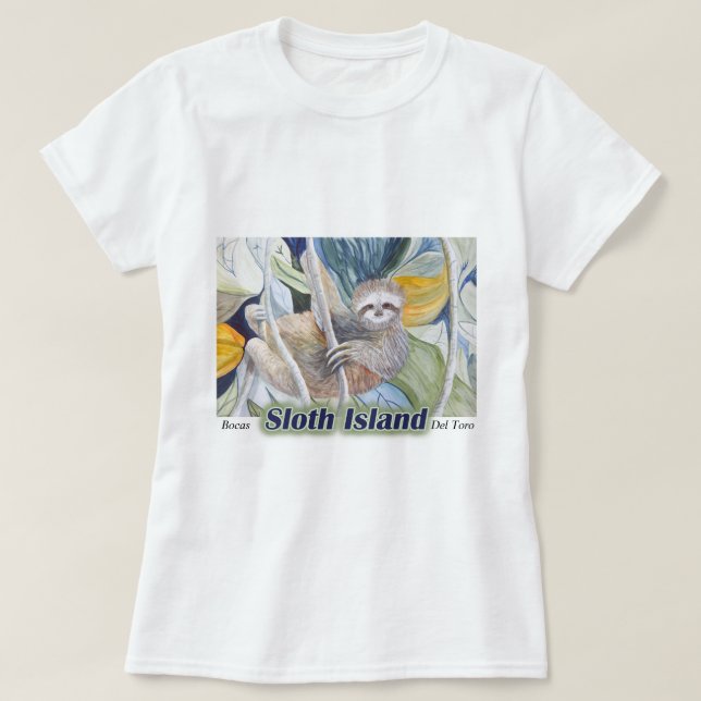 RainforestSloth i trädT-tröja Panama T Shirt (Design framsida)