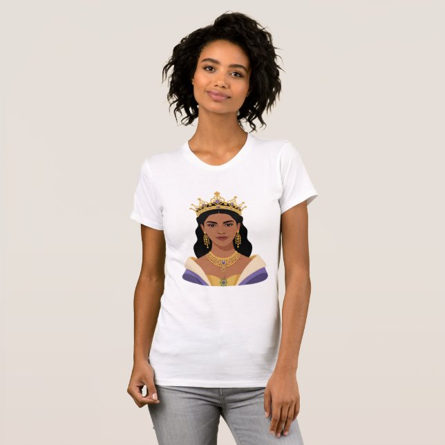 Rainha Brasileira Mulher Poderosa Coroa Dourada Ca T Shirt (Hel framsida)