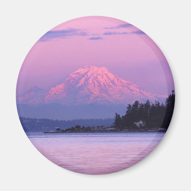Rainier i Sunset, Washington State. Magnet (Framsidan)