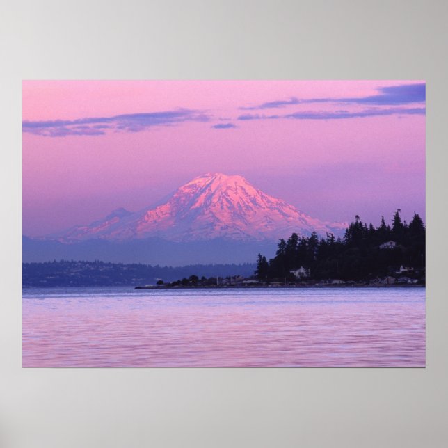 Rainier i Sunset, Washington State. Poster (Framsidan)