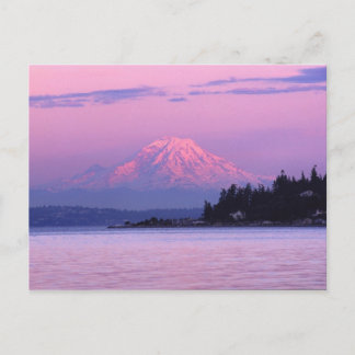 Rainier i Sunset, Washington State. Vykort