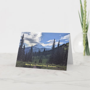Rainier National Park Blank Greeting Card Kort
