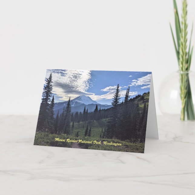 Rainier National Park Blank Greeting Card Kort (Framsida)