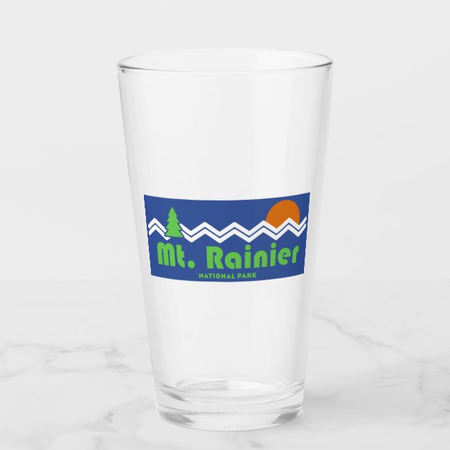 Rainier National Park Retro Glaskopp (Framsida)