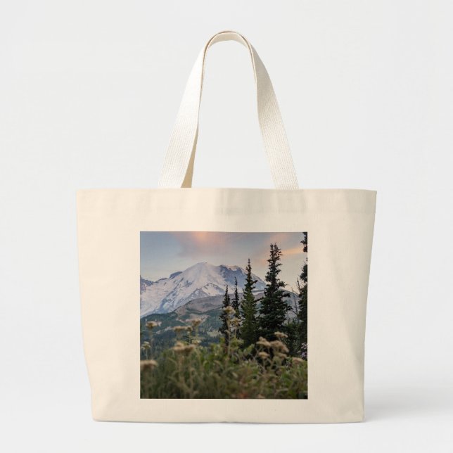 Rainier National Park Tote Bag Jumbo Tygkasse (Framsidan)