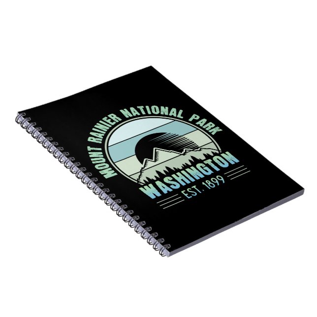 Rainier National Park Washington Retro Anteckningsbok (Högra Sidan)