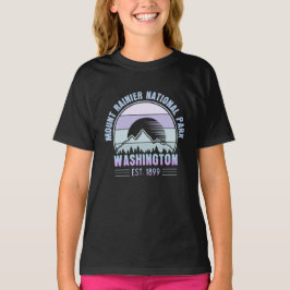 Rainier National Park Washington Retro T Shirt