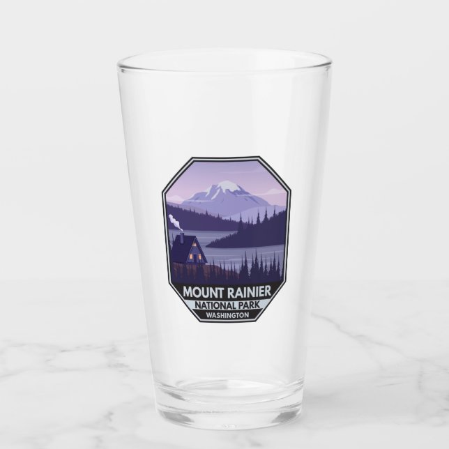 Rainier nationalpark Washington Cabin Retro Glaskopp (Framsida)