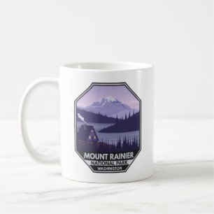 Rainier nationalpark Washington Cabin Retro Kaffemugg
