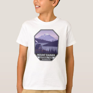 Rainier nationalpark Washington Cabin Retro T Shirt