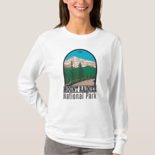 Rainier nationalpark Washington Vintage T-S T Shirt