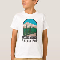 Rainier nationalpark Washington Vintage T-S