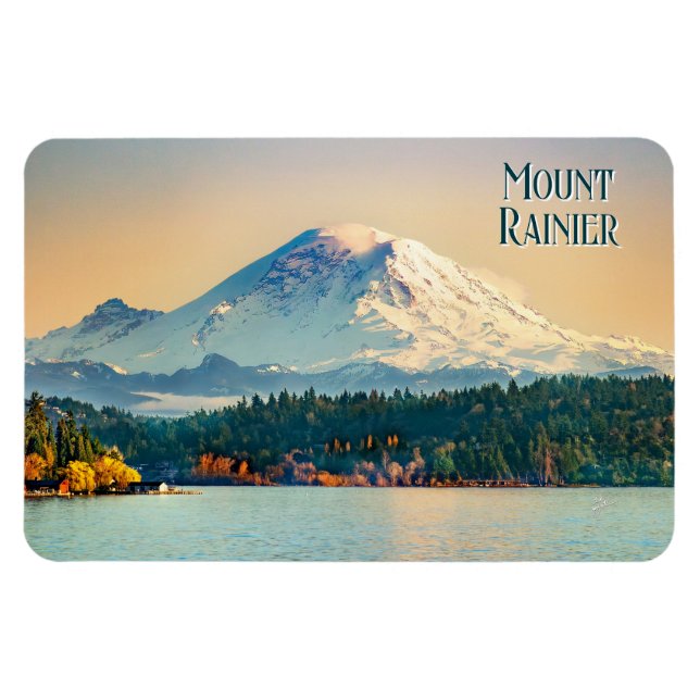 Rainier Sjö Washington Pacific Northwest Magnet (Horisontell)