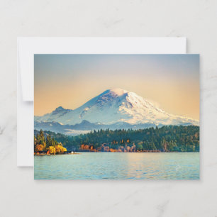 Rainier Sjö Washington Tillfällen Blank Vykort
