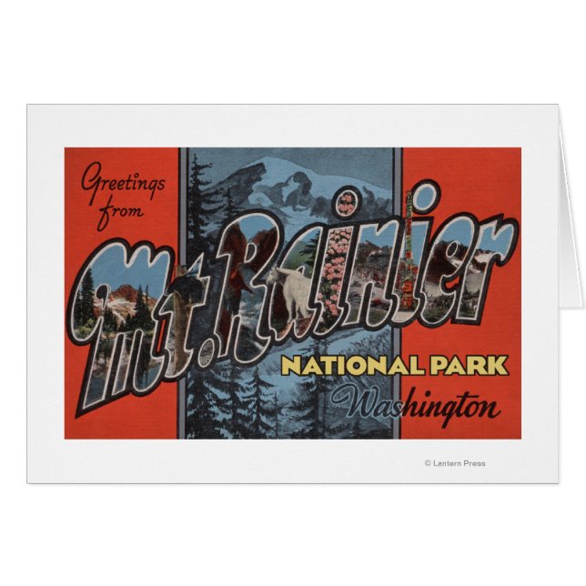Rainier State Park, Washington Hälsningskort (Framsidan Horizontal)