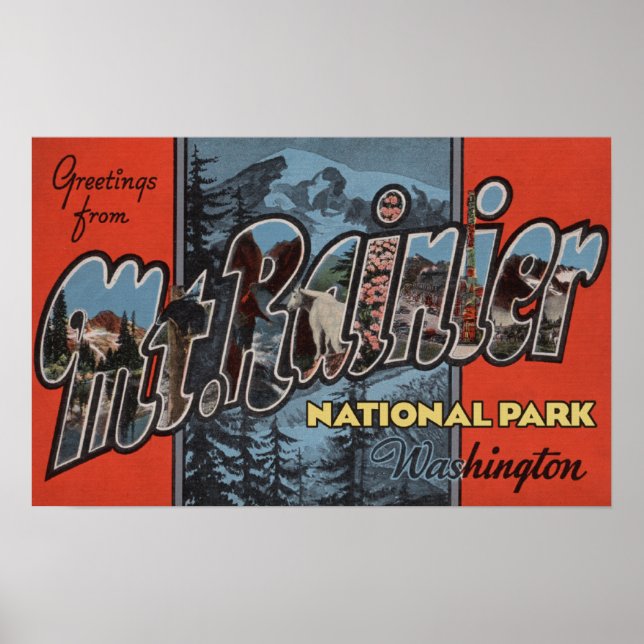 Rainier State Park, Washington Poster (Framsidan)