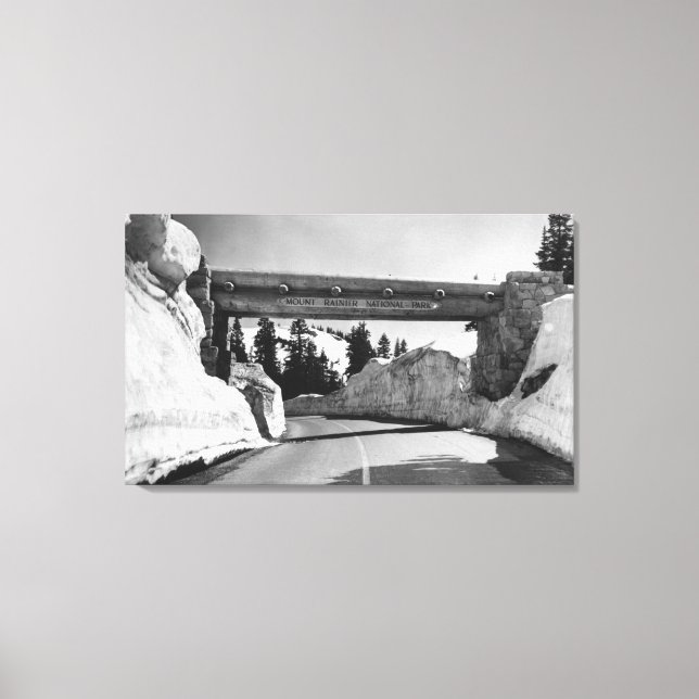 Rainier, WA Chinook Pass Toppmöte Nacher Pass Canvastryck (Framsida)