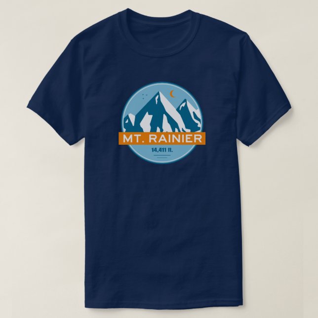 Rainier Washington Stars Måne T Shirt (Design framsida)